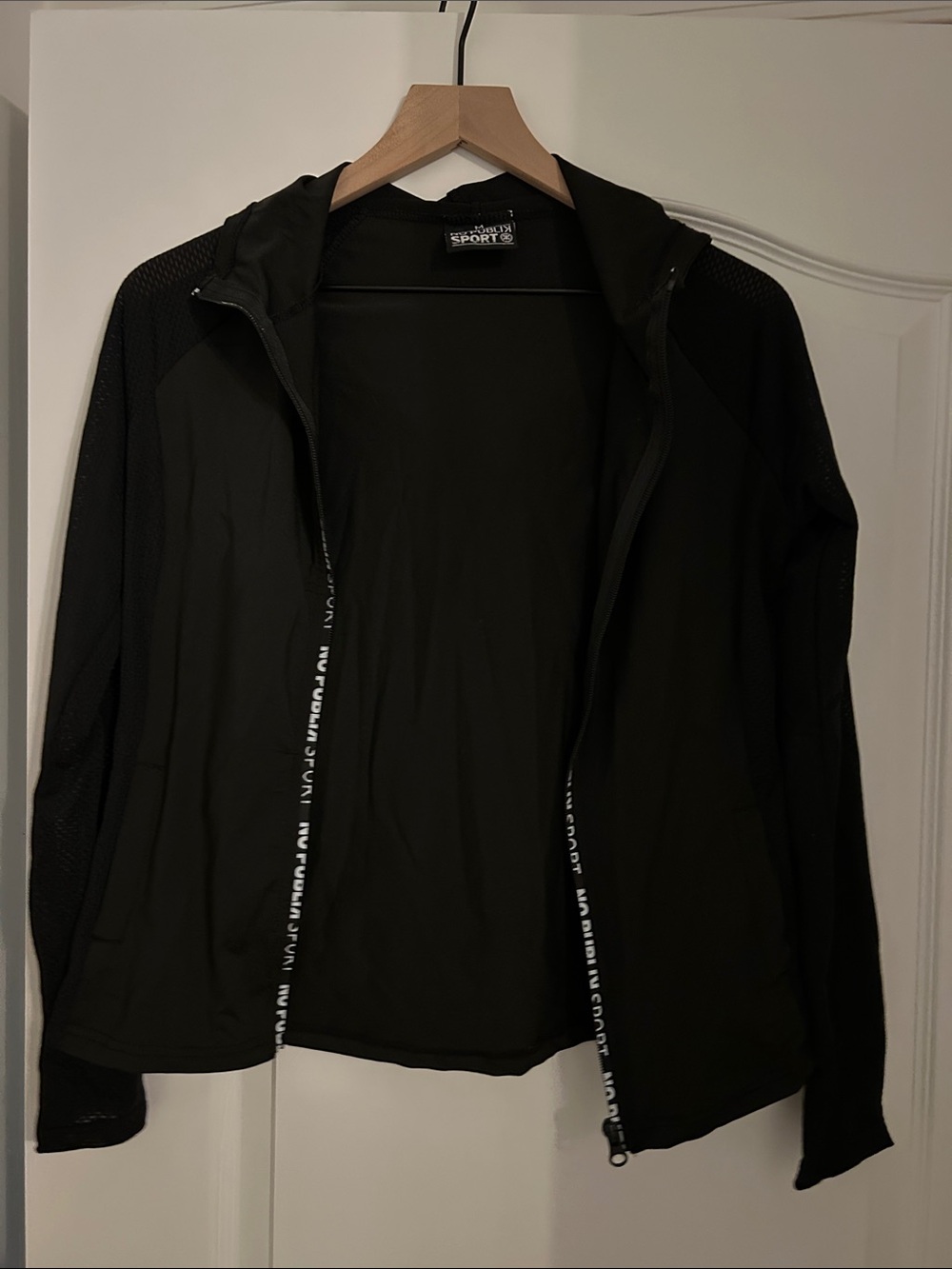 Athletic Black Zip-Up Jacket
